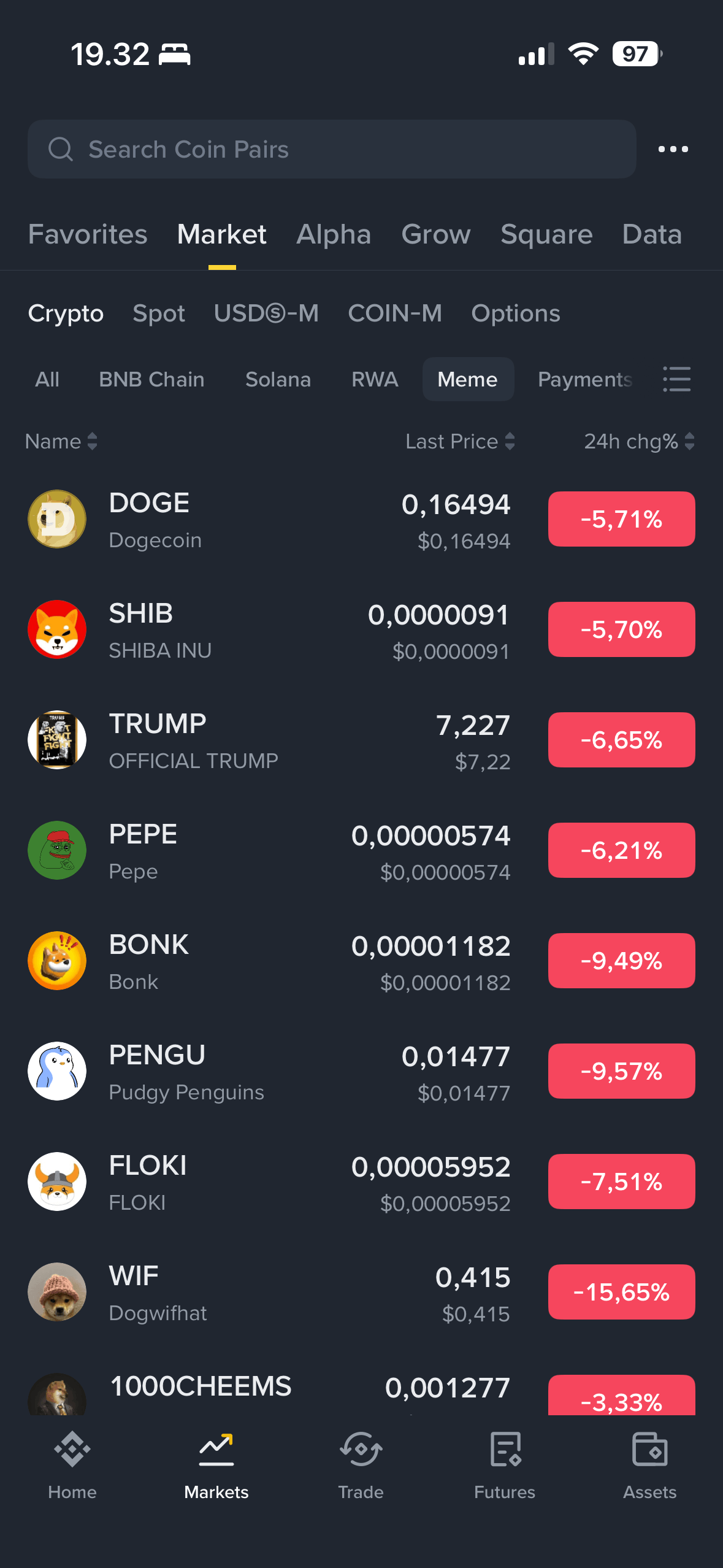 cara beli meme coin di Binance