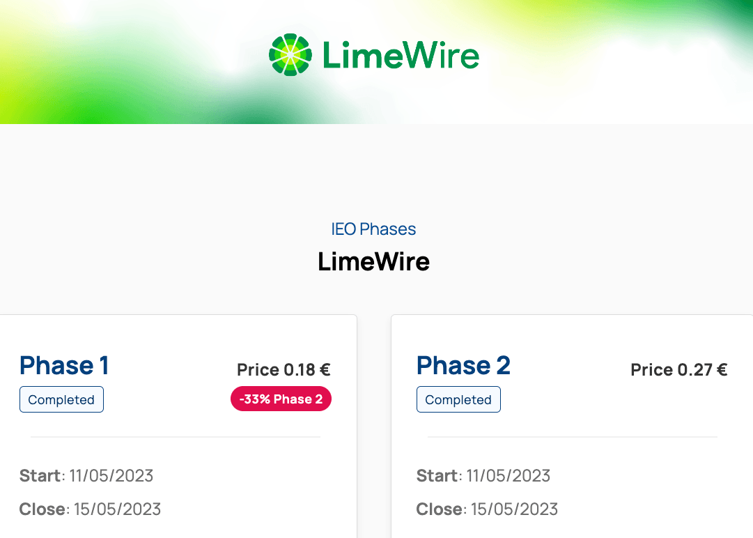 Initial Coin Offering: Launchpad Limeware