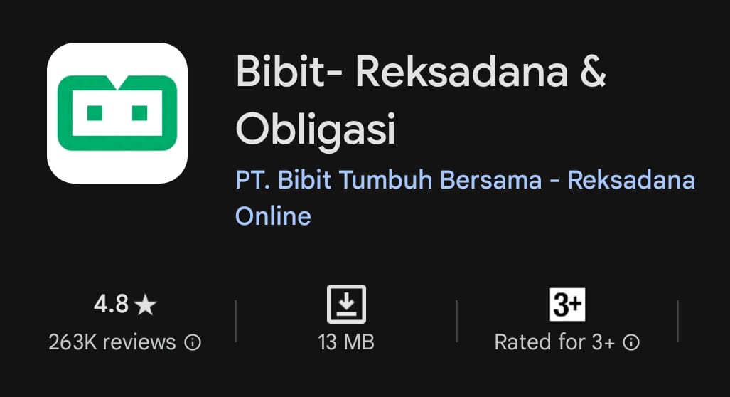 Rating Bibit di Android