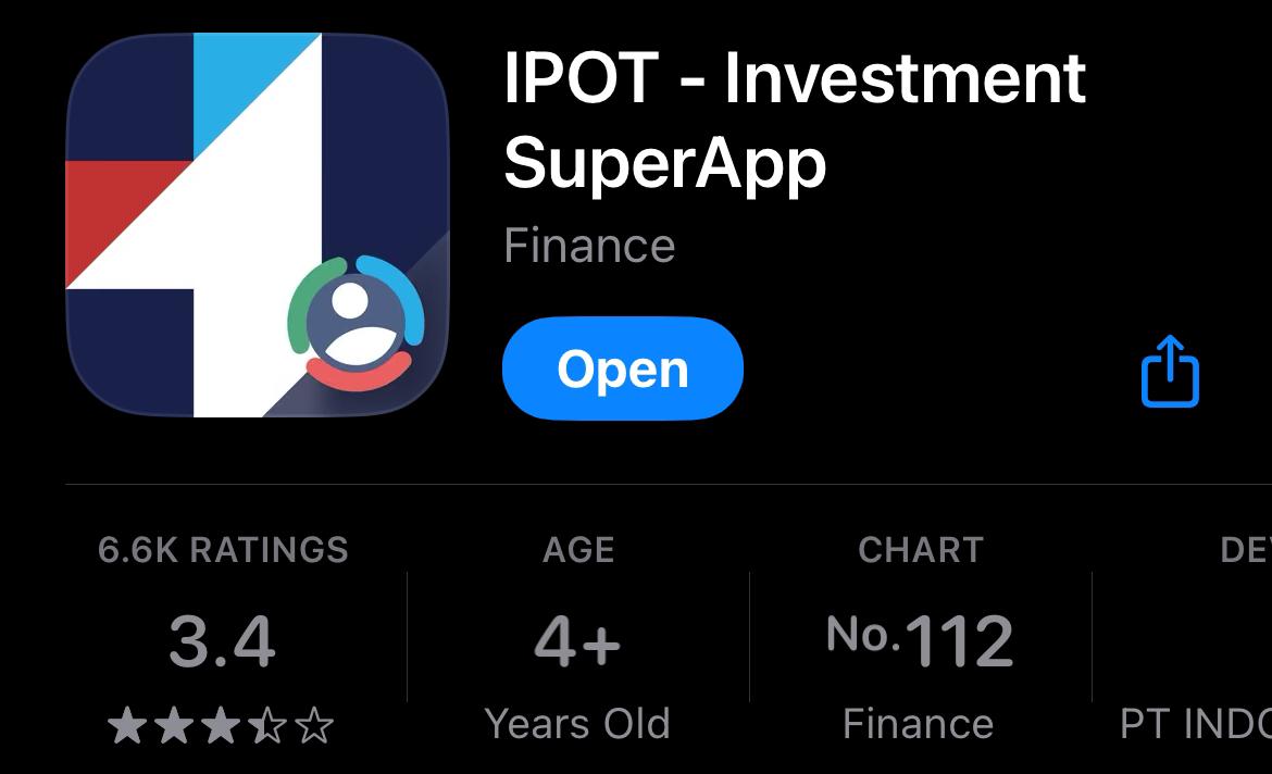 Rating Ipot di iOS