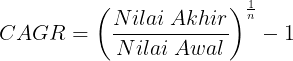 Rumus menghitung CAGR