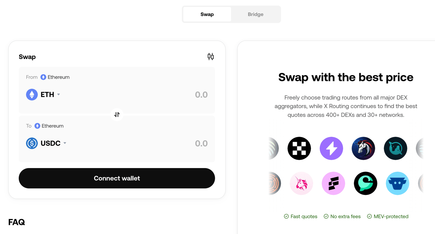 Swap di OKX Wallet