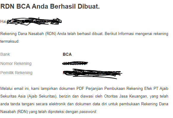 Rekening dana nasabah BCA