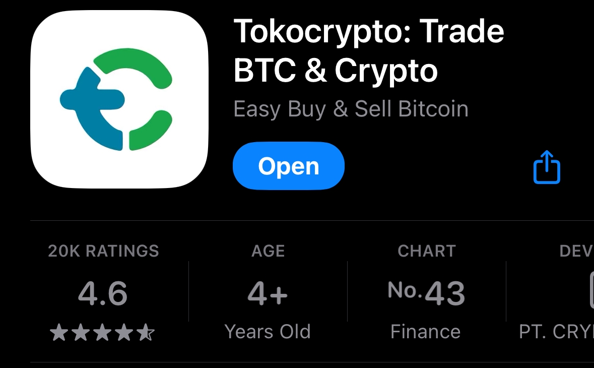 Ulasan aplikasi Tokocrypto