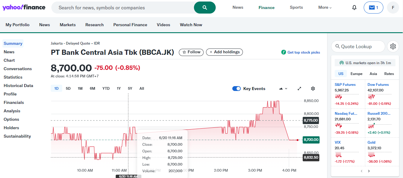 yahoo finance