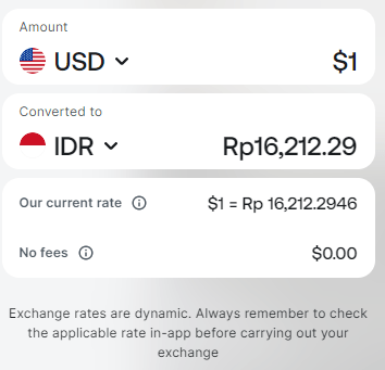 1 USD berapa rupiah