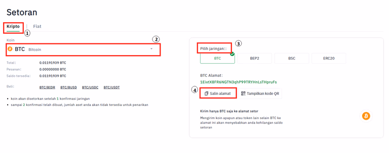 Deposito kripto