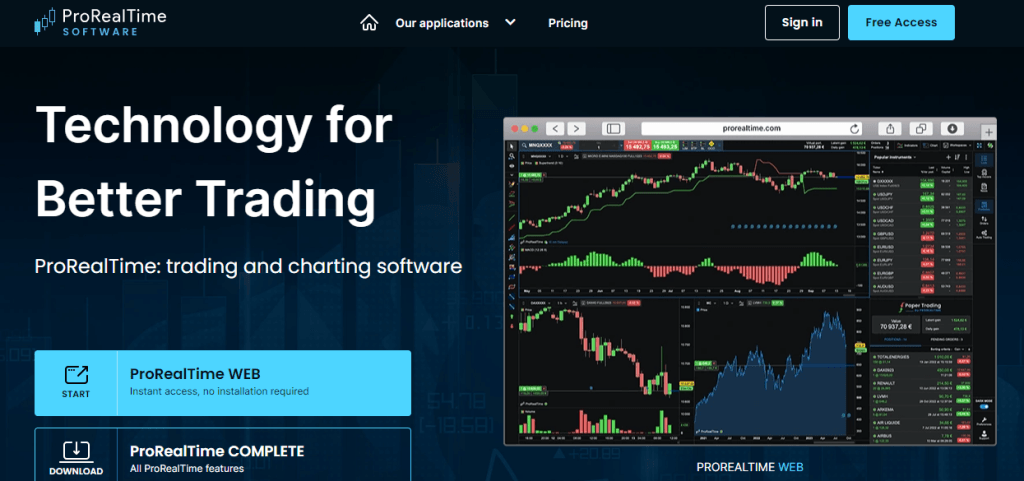 Platform ProRealTime Web