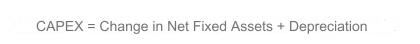 Rumus Capital Expenditure