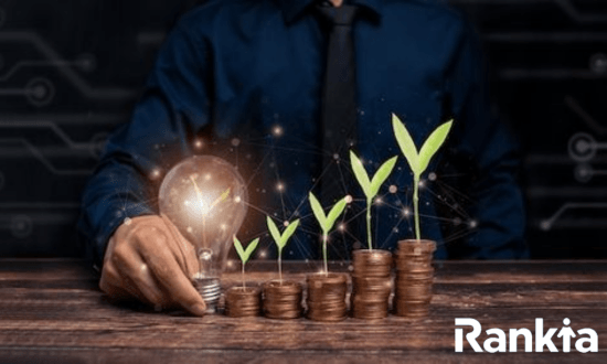 Saham bertumbuh dalam ilustrasi