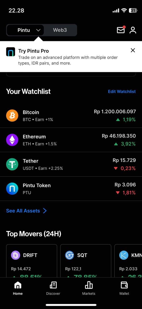 Tokocrypto vs PINTU