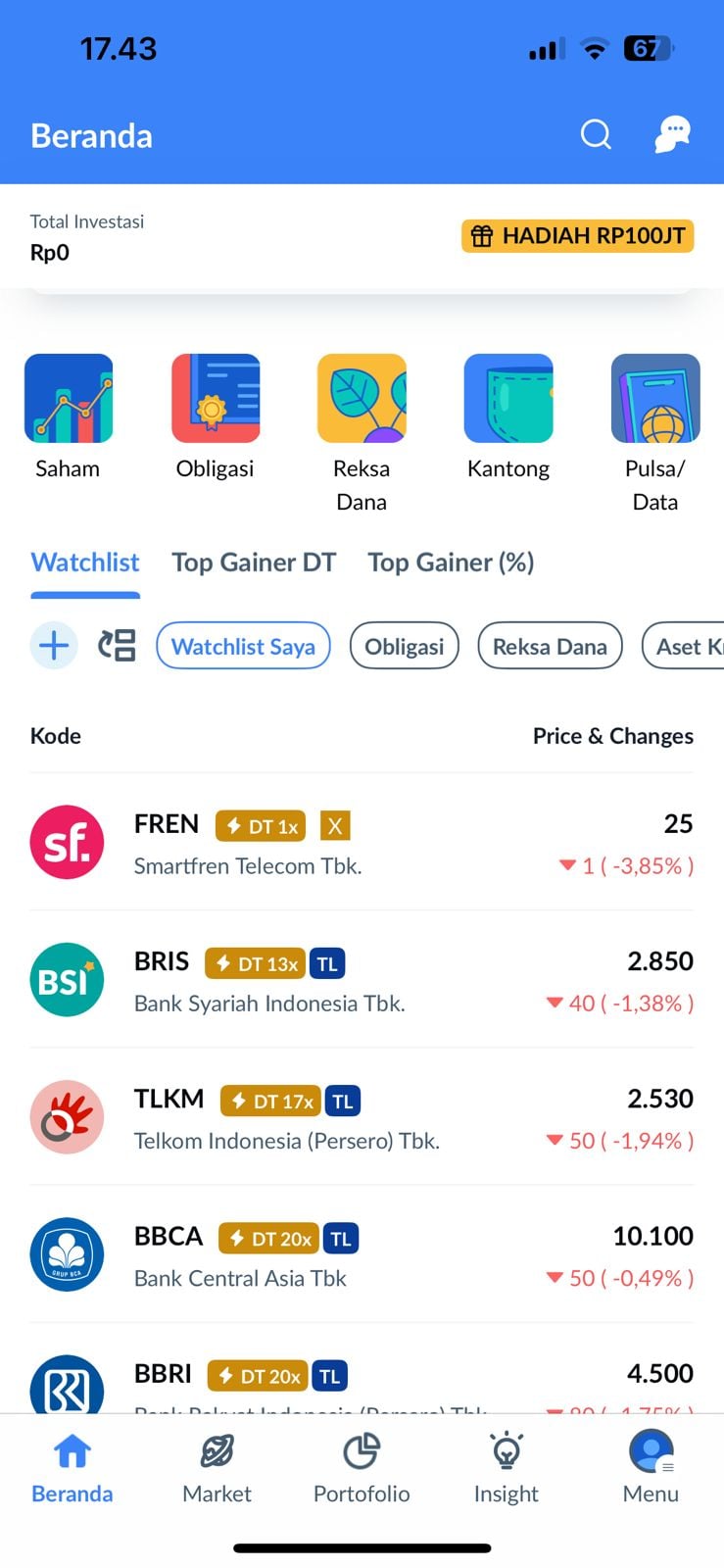 Tampilan aplikasi Ajaib