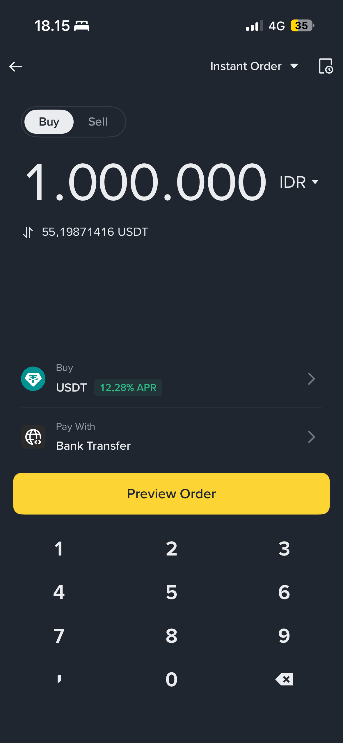 Beli USDT di Binance