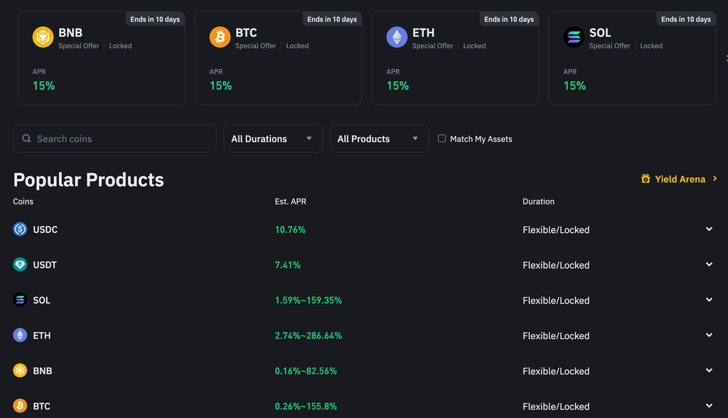 Binance vs OKX: Program staking di Binance