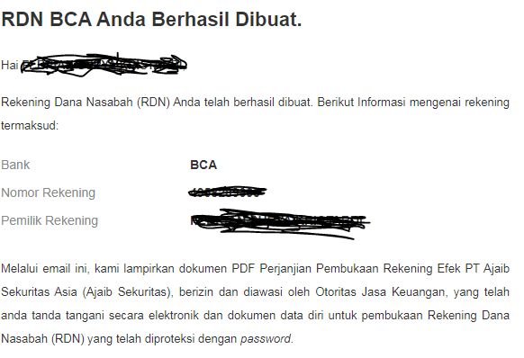 Rekening dana nasabah BCA