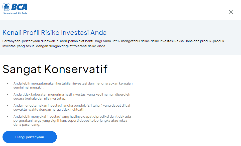 tes risk profile secara online