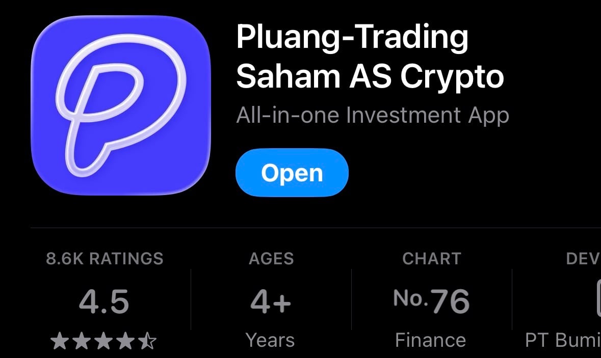 Rating Pluang di App Store