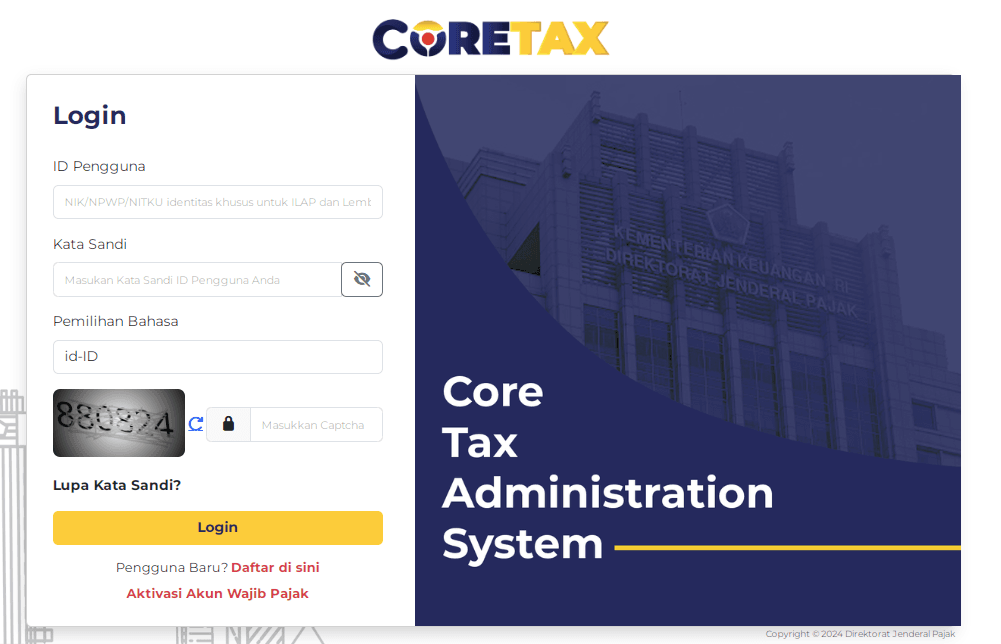 cara bayar pajak dengan coretax