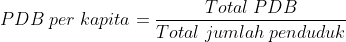 Rumus PDB per kapita