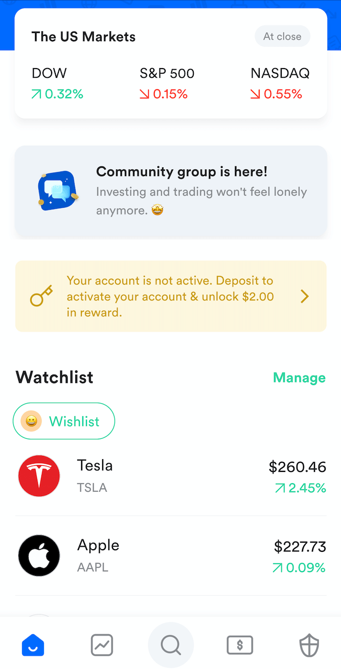Gotrade vs Pluang: tampilan aplikasi Gotrade Indonesia