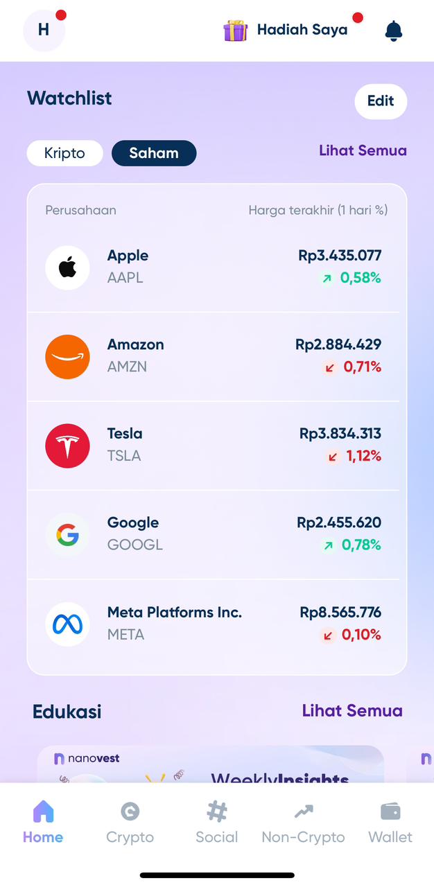 Nanvovest vs Pluang: tampilan aplikasi Nanovest