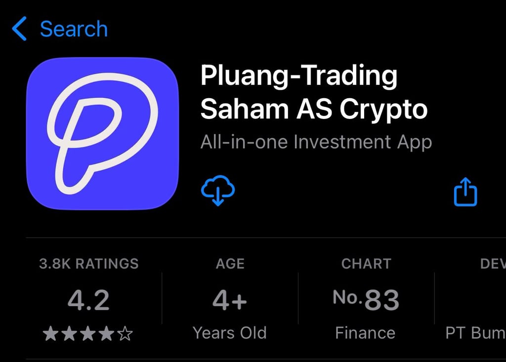 Rating Pluang di App Store