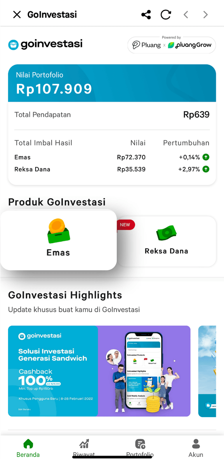 fitur investasi di e-wallet