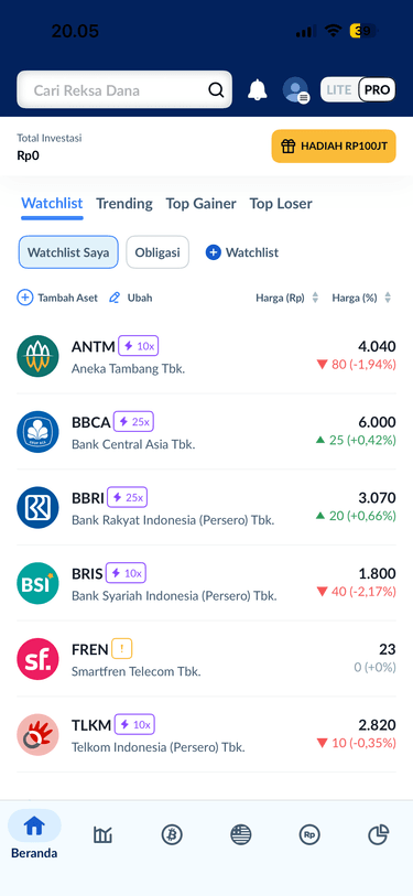 Stockbit vs Ajaib, tampilan aplikasi Ajaiab