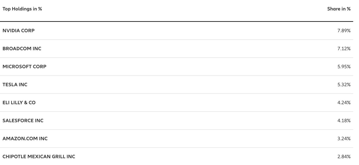 daftar perusahaan AI yang sahamnya dimiliki Allianz Global Artificial Intelligence AT (USD)