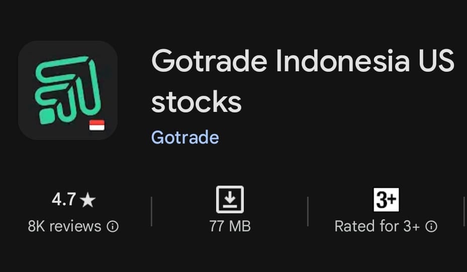 Review Gotrade Indonesia di Google Playstore