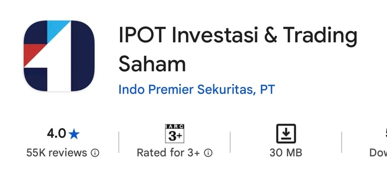Ulasan IPOT di Google Play (Android)