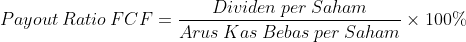 Rumus menghitung Payout ratio free cash flow