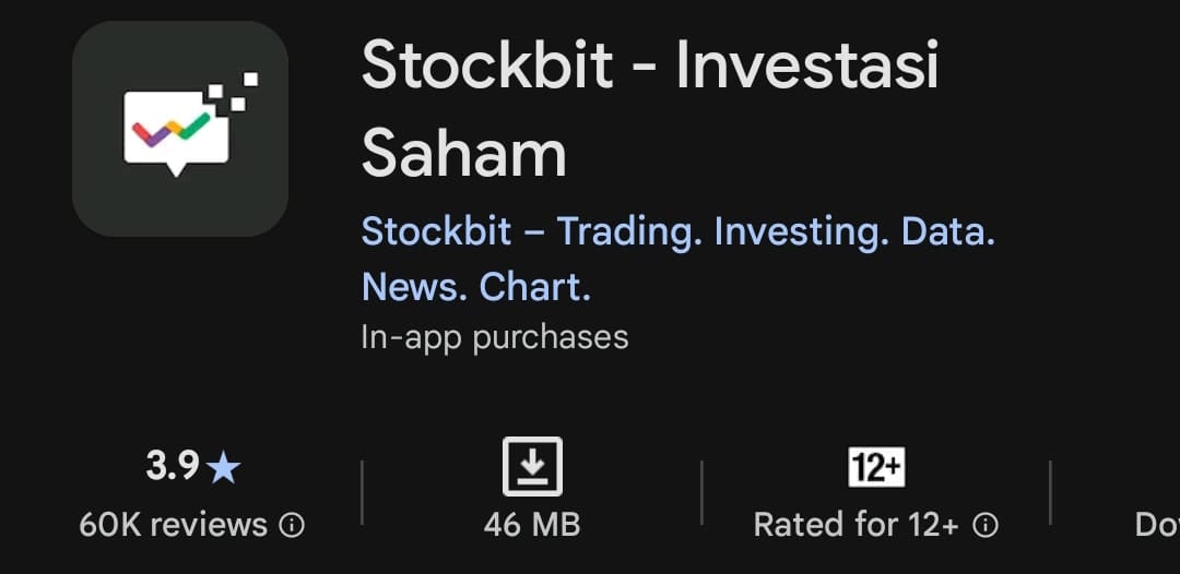 Rating Stockbit di Android