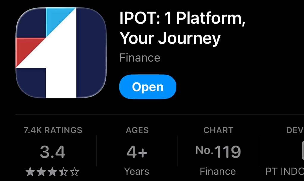 Rating IPOT di iOS