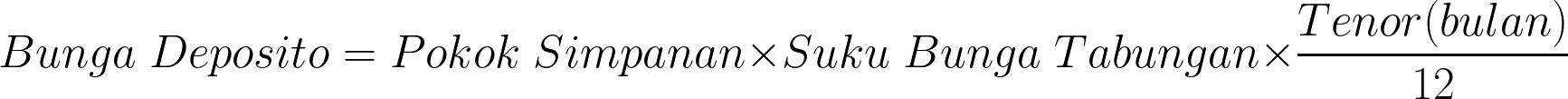 rumus menghitung bunga deposito bank