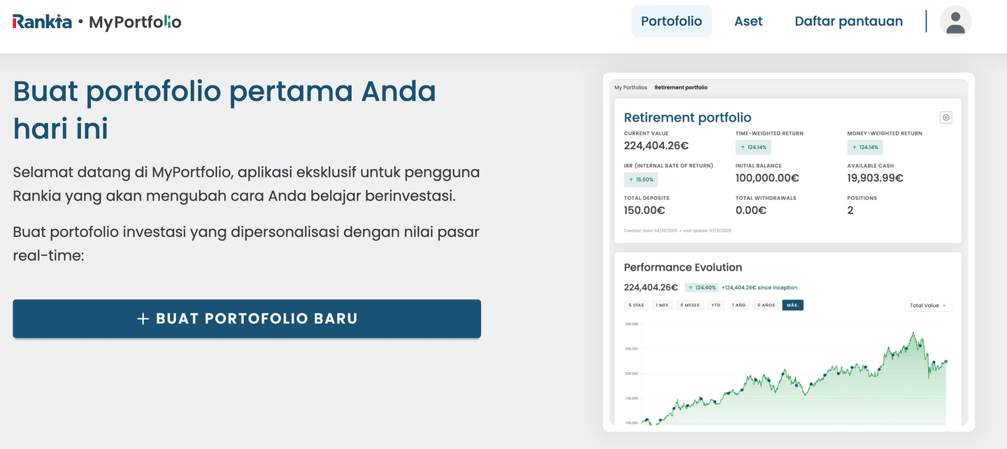 Halaman utama MyPortfolio Rankia
