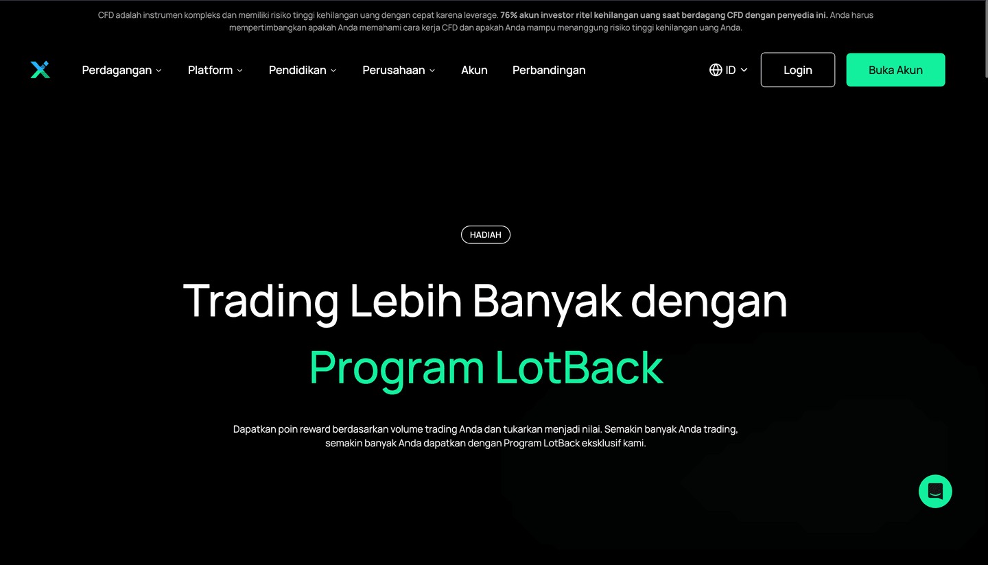 IUX no deposit bonus belum tersedia, cek informasi mengenai IUX LotBack