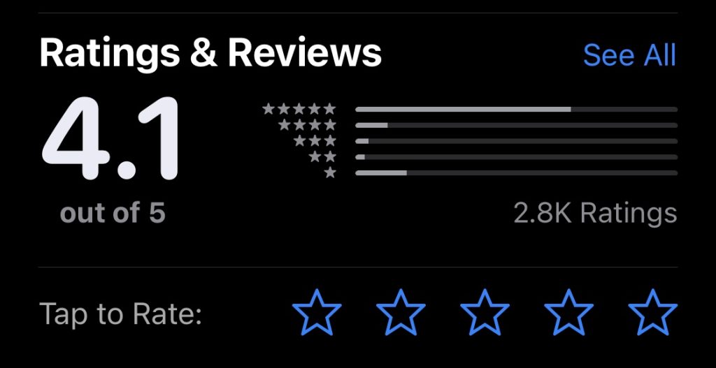 Review aplikasi Pluang: rating di App Store