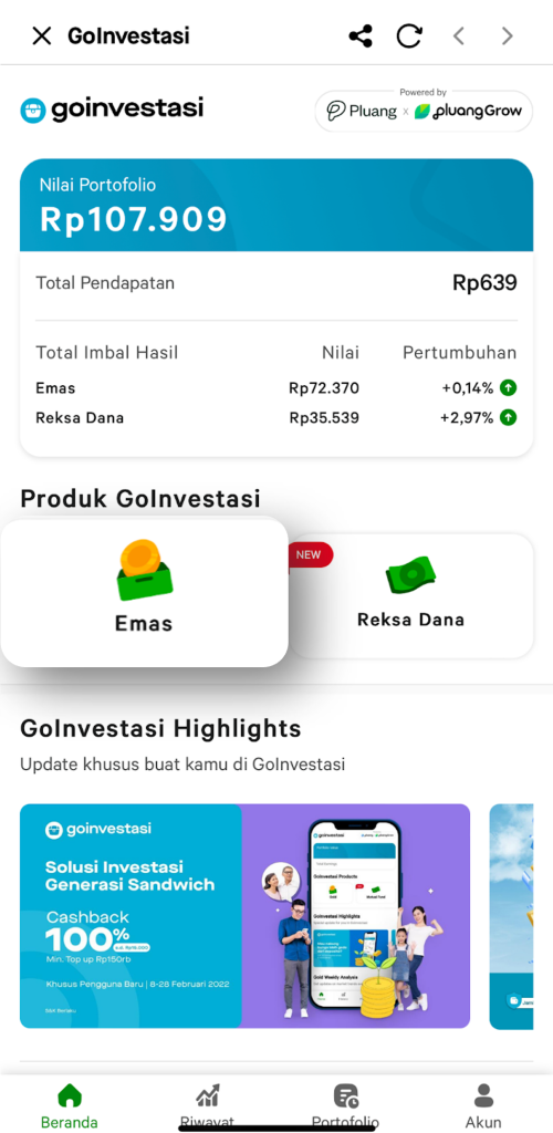 fitur investasi di e-wallet
