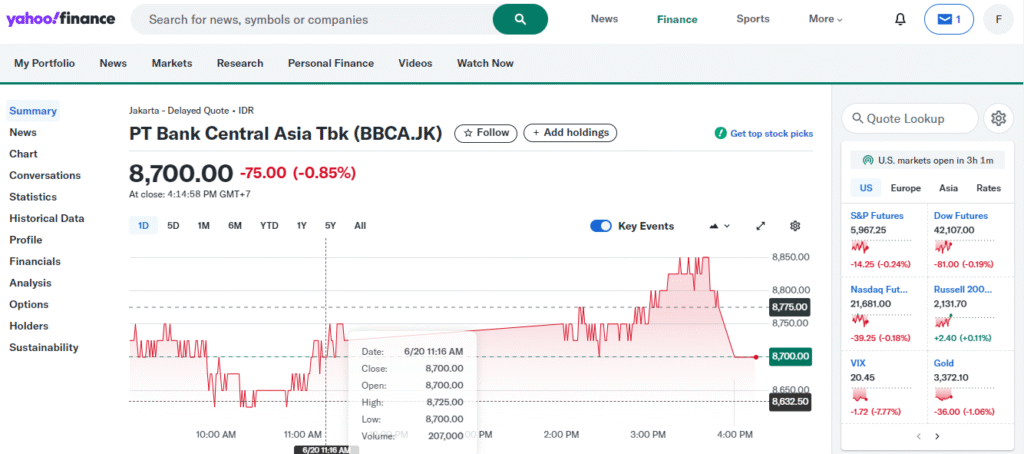 yahoo finance