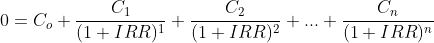 Rumus menghitung Internal Rate of Return